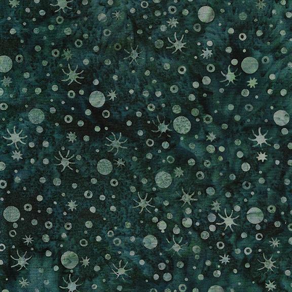 Wonderous Batik - Dots & Stars - Dark Lagoon - 722104560