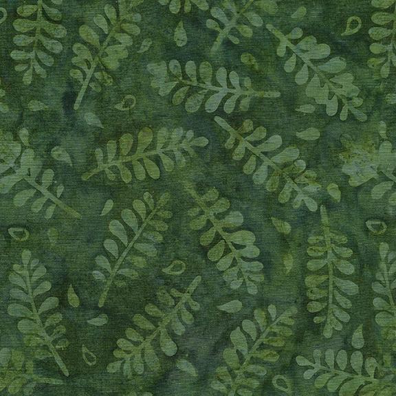 Wonderous Batiks - Small Leaves - Seaweed - 722102636