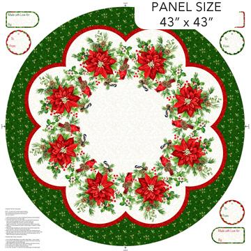 Yuletide Traditions Tree Skirt  Panel 43x43" - DP26115-10