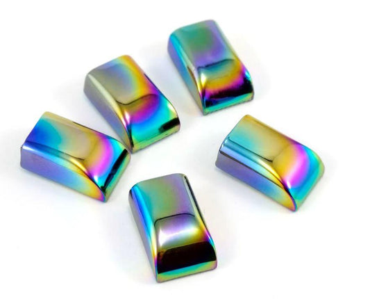 Zipper/Cord Ends -  Iredescent Rainbow - EBCAP-3IRI