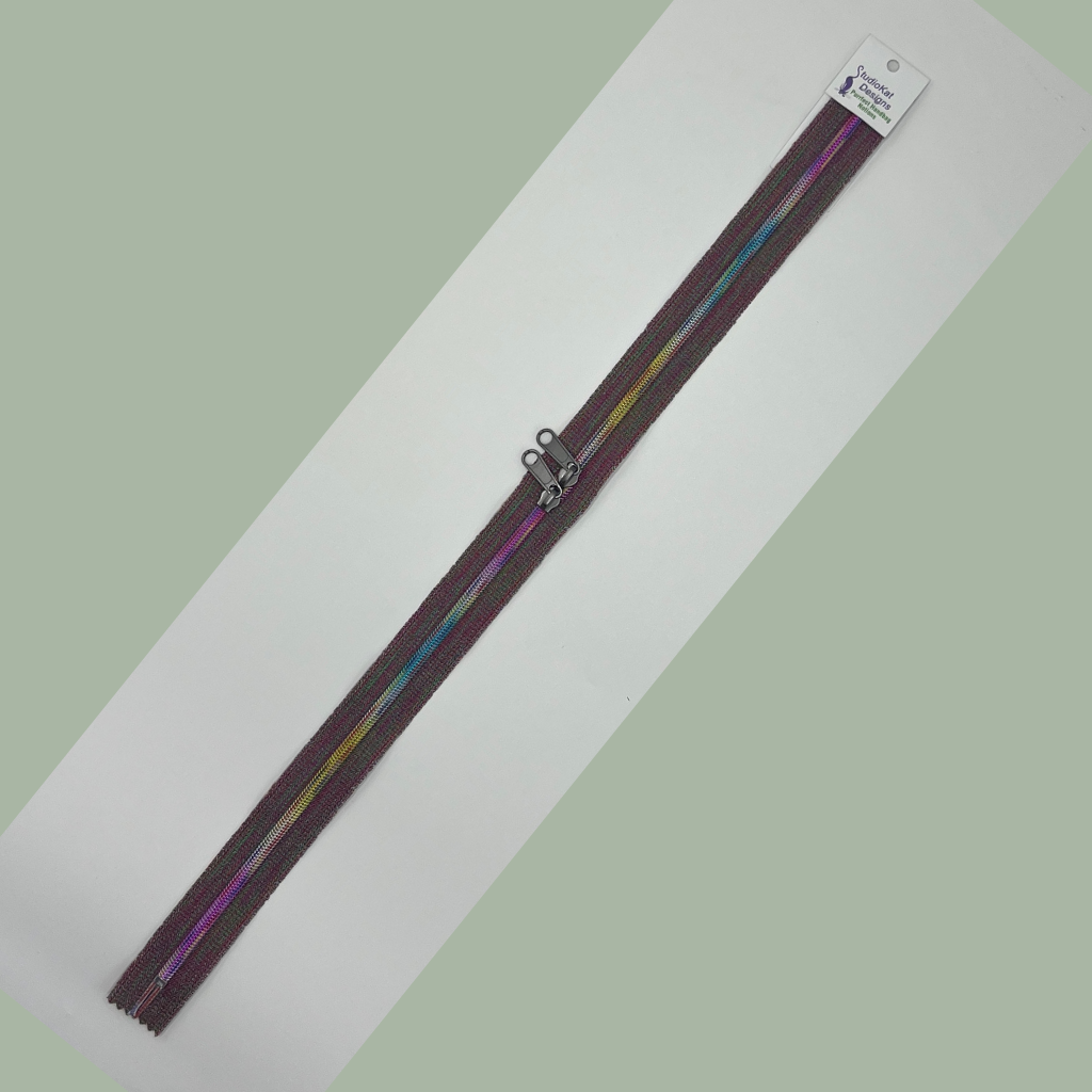 Zipper - 22" Multi Color Tweed