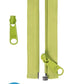 Zipper - 50" Separating + Extra Slide - Applie Green # ZIP50-200