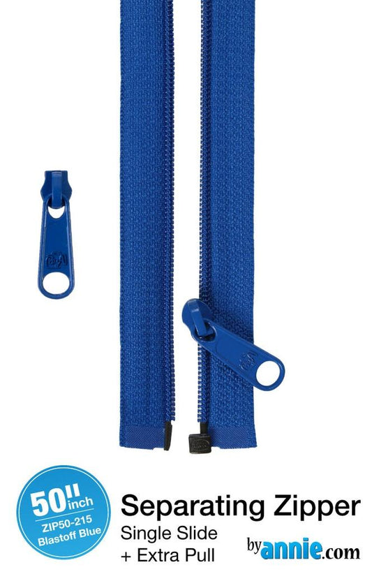 Zipper - 50" Separating + Extra Slide - BlastOff Blue # ZIP50-215