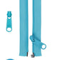 Zipper - 50" Separating + Extra Slide - Parrot Blue # ZIP50-214