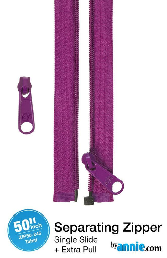 Zipper - 50" Separating + Extra Slide - Tahiti # ZIP50-245