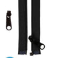 Zipper - 50" Separating + Extra Slide- Black # ZIP50-100