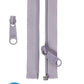 Zipper - 50" Separating + Extra Slide - Pewter # ZIP50-110