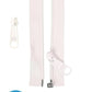 Zipper - 50" Separating + Extra Slide White # ZIP50-100
