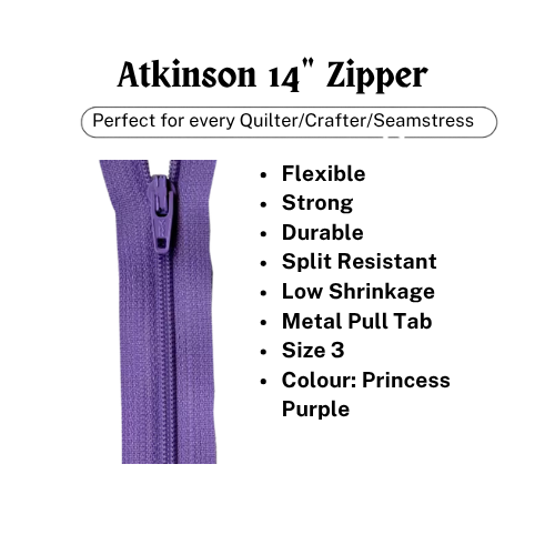 Zipper, Atkinson 14" - Princess Purple - ATK341Z