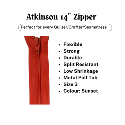 Zipper, Atkinson 14" - Sunset - ATK324Z