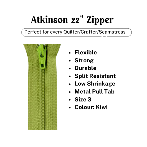 Zipper, Atkinson 22" - Kiwi - ATK761