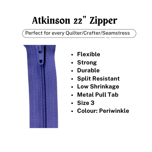 Zipper, Atkinson 22" - Periwinkle - ATK742Z
