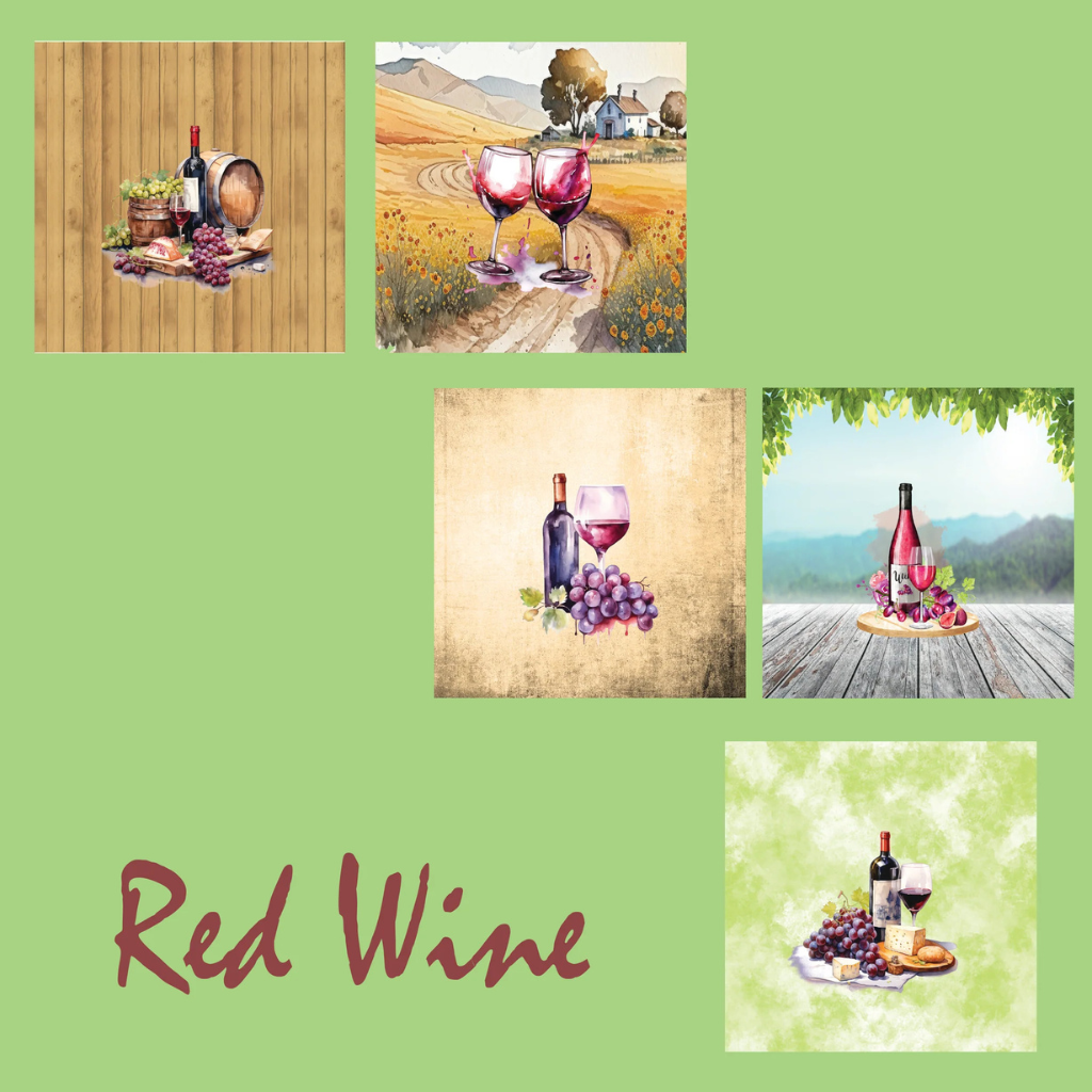 Zipper Bag Panel - Red Wine - 5" x 7"