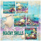 Zipper Bag Panel Beachy Shells - New Style
