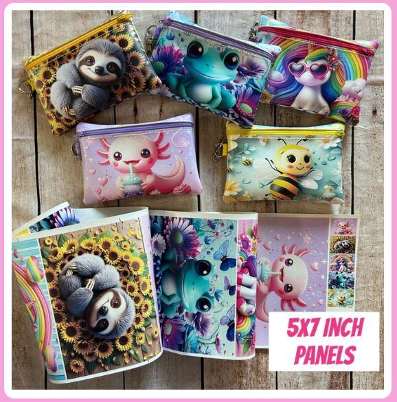 Zipper Bag Panels New Style - Cute Animals