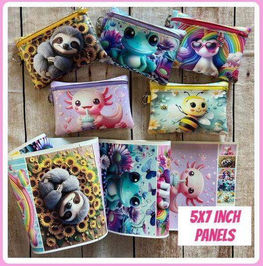 Zipper Bag Panels New Style - Cute Animals