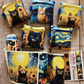 Zipper Bag Panels Starry Cat