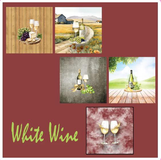 Zipper Bag Panels White Wine - 5" x 7"