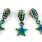 Zipper Slider WPulls - Rainbow Star Dangle  - 5 - 10 Pack - EBSP5-5RN