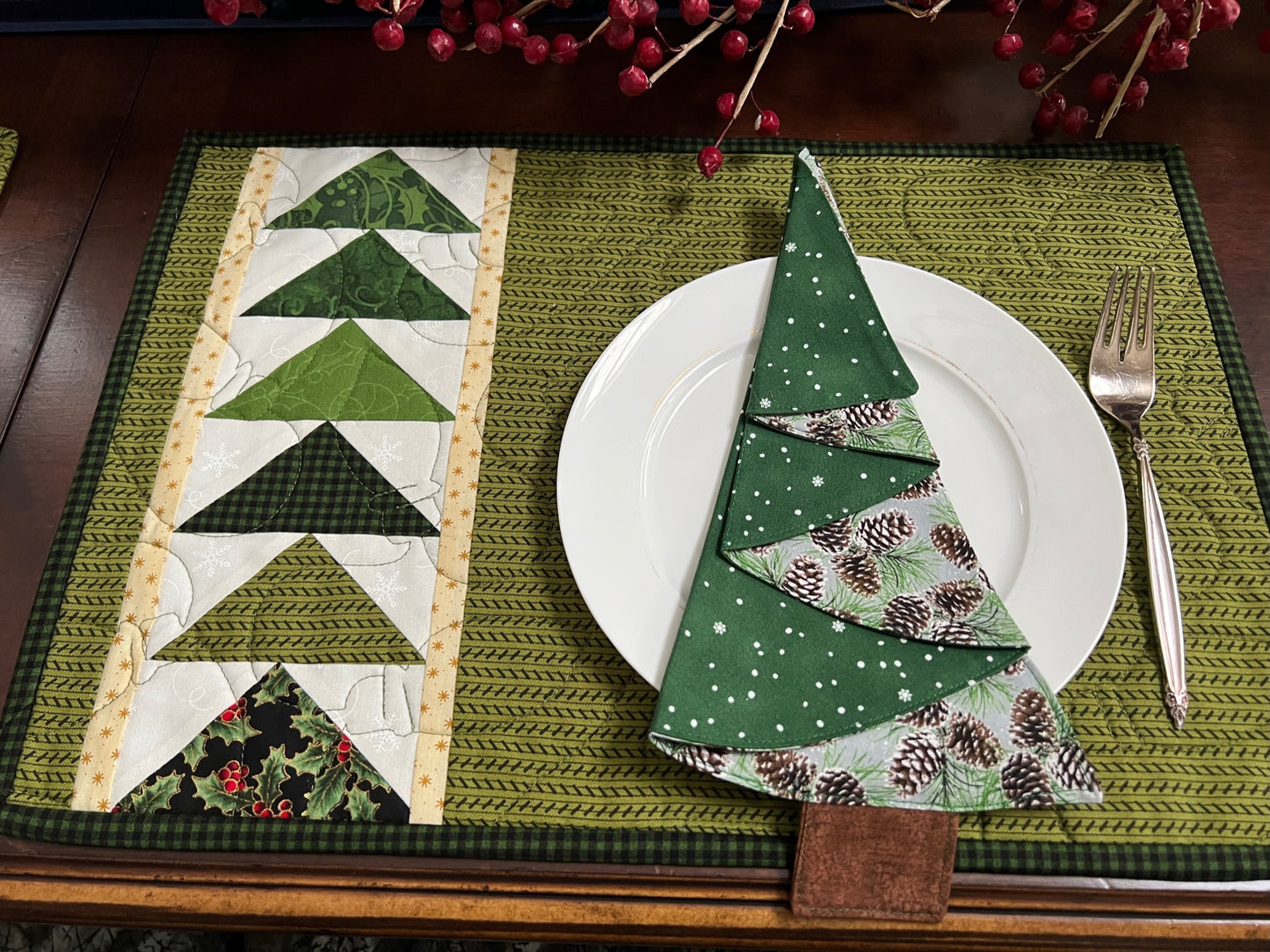 Floral Bouquet Napkin (Christmas Tree Napkins) # TQC602