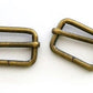 Adjustable Sliders (2 Pack) 1.5" Antique Brass