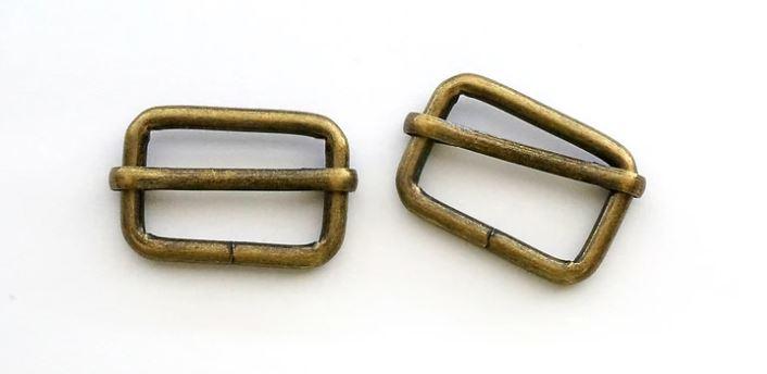 Adjustable Sliders (2 Pack) 1.5" Antique Brass