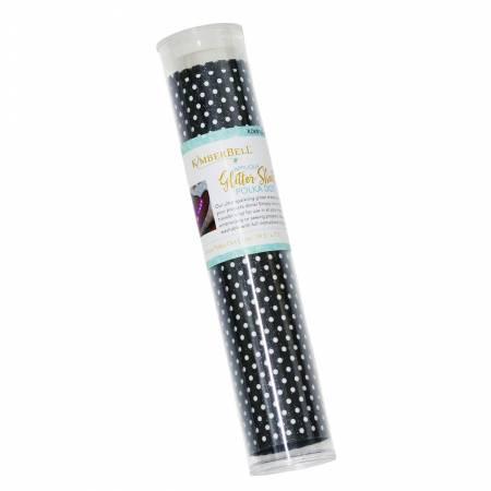 Applique Glitter Sheets Black Polka Dot KDKB156