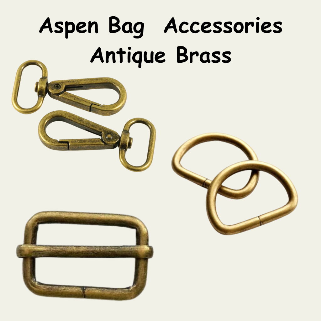Aspen Crossbody Bag Hardware Kit - Antique Brass