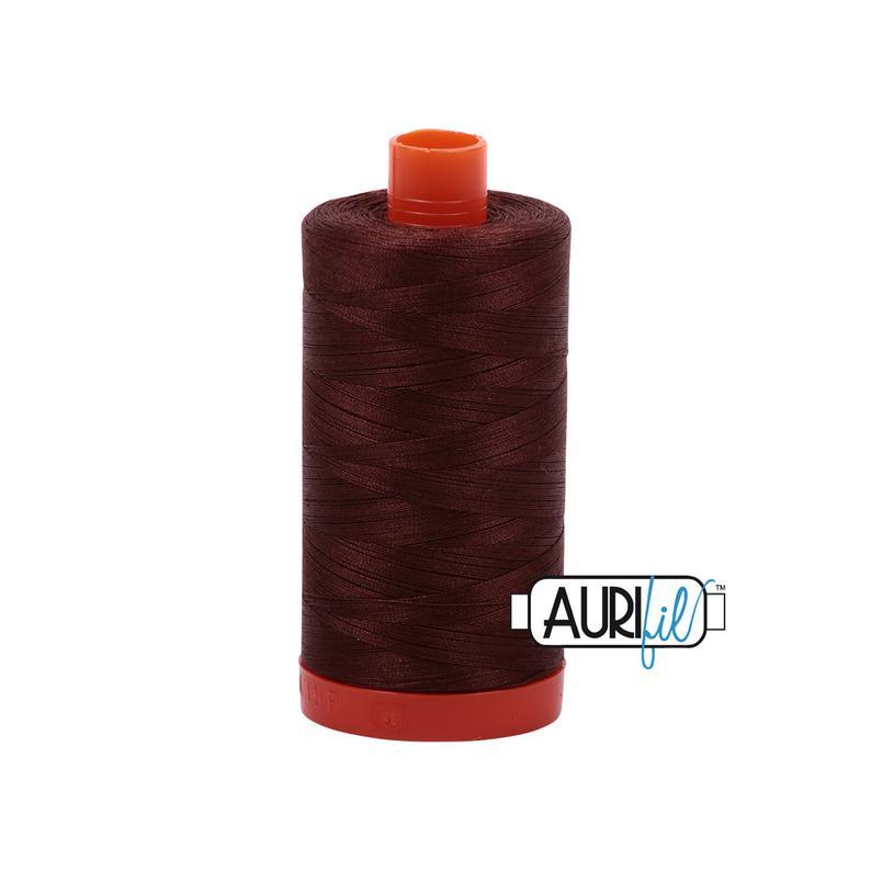 Aurifil Thread - 50 wt Cotton - 1300 meters - Chocolate  - MK50SC2360