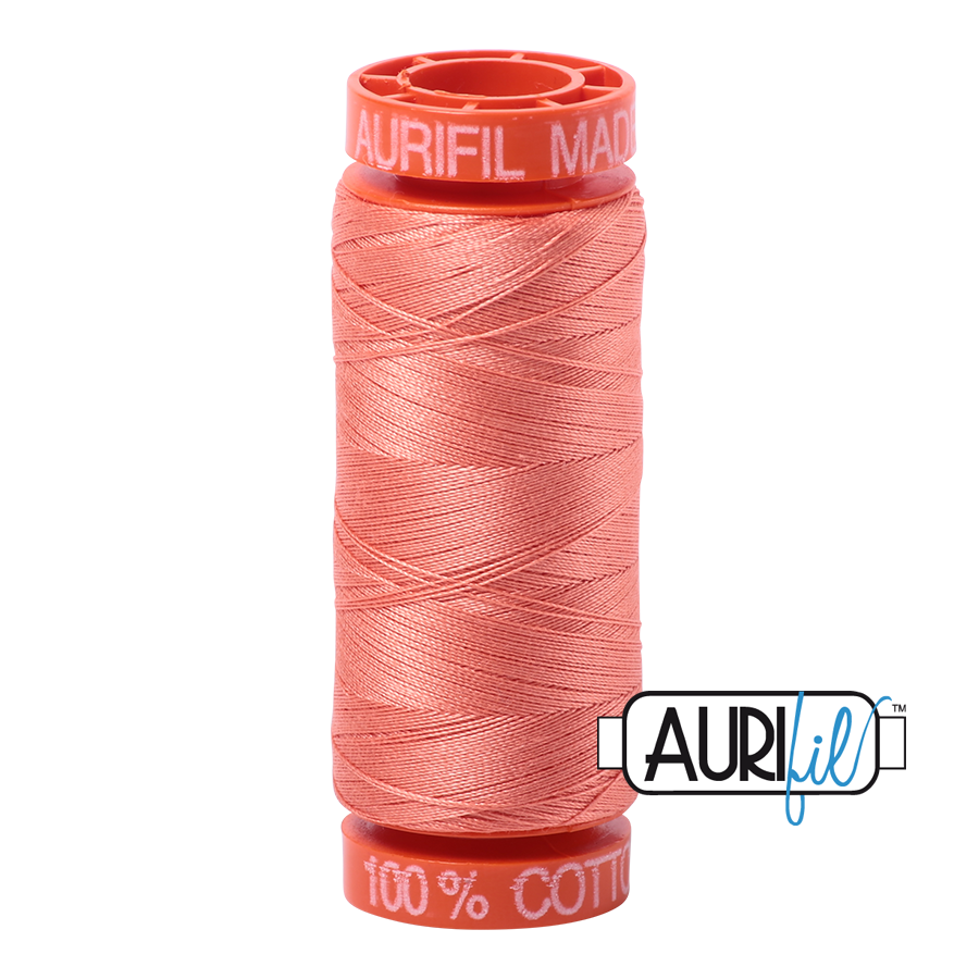 Aurifil Thread - 50 wt - 200 meters - Light Salmon - MK50SP200-2220