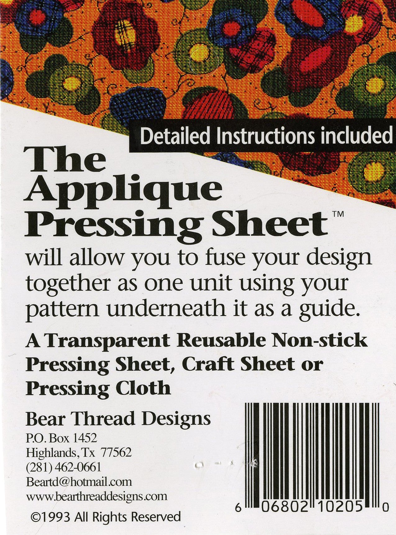 Applique Pressing Sheet - BTD206