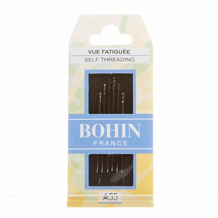 Bohin Self / Easy Threading Needles Assorted Size 3/8 6ct