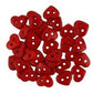 Buttons Micro Red Hearts - BG1826