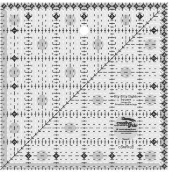 Creative Grid Charming Itty Bitty Eights Quilt Ruler  CGRPRG2 - Special Order