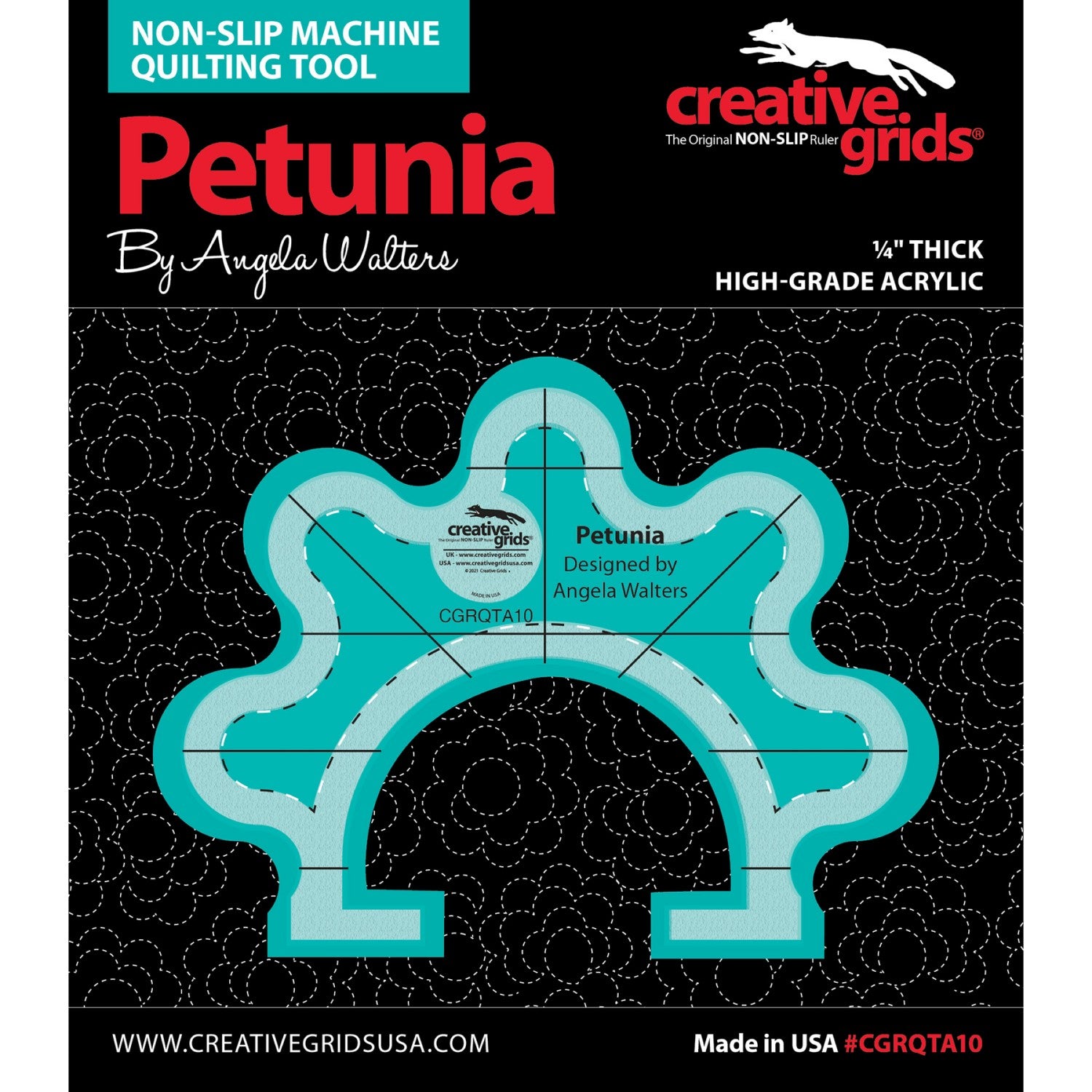 Creative Grids Machine Quilting Tool Petunia # CGRQTA10