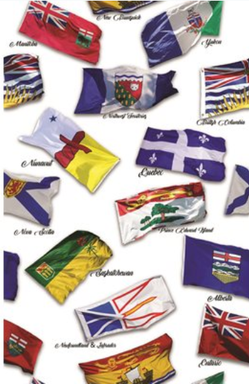 Canadian Road Trip - Prov Flags - White - 20004-3