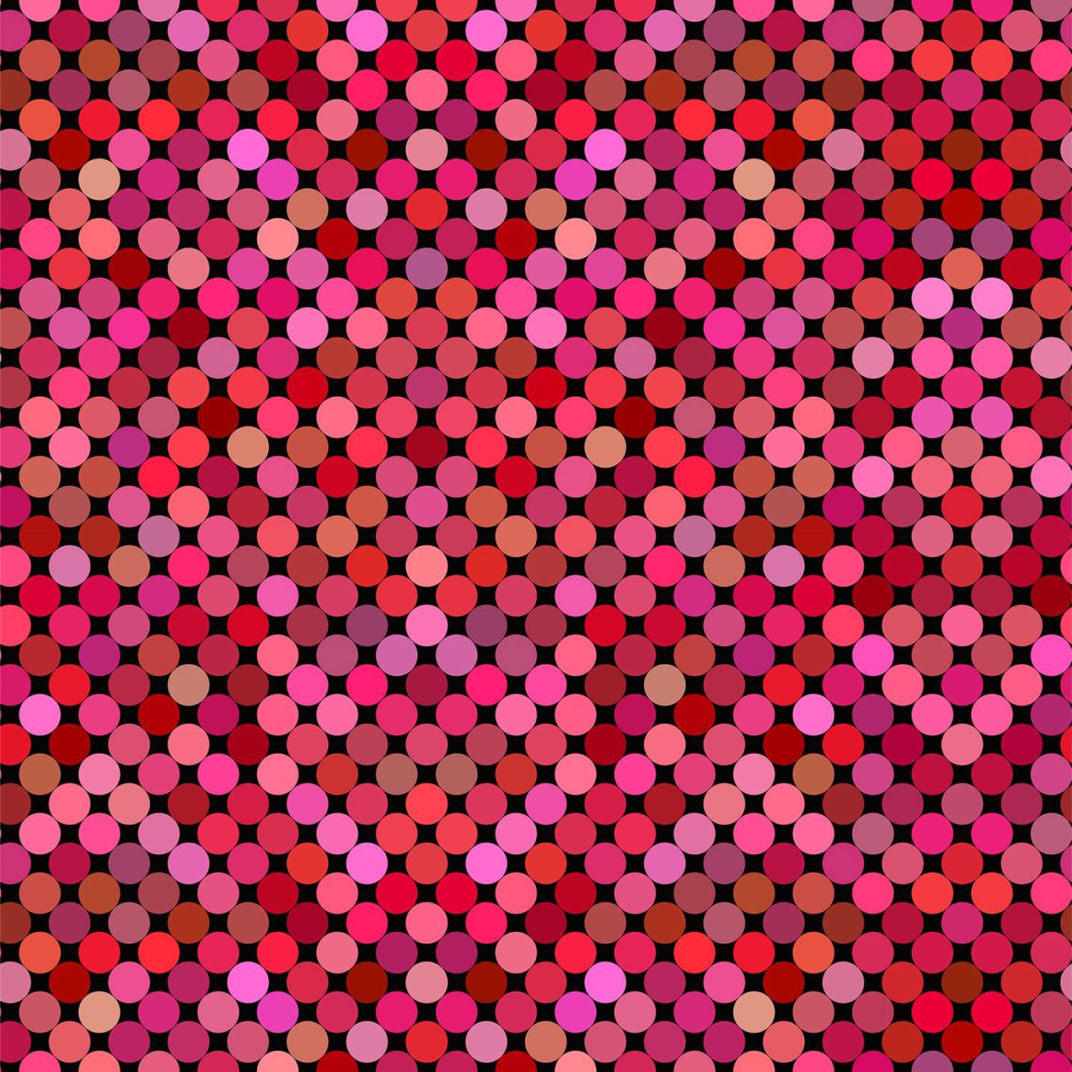 Colorful - Dots - Digital Print - Red - IBFCOL6COL-1