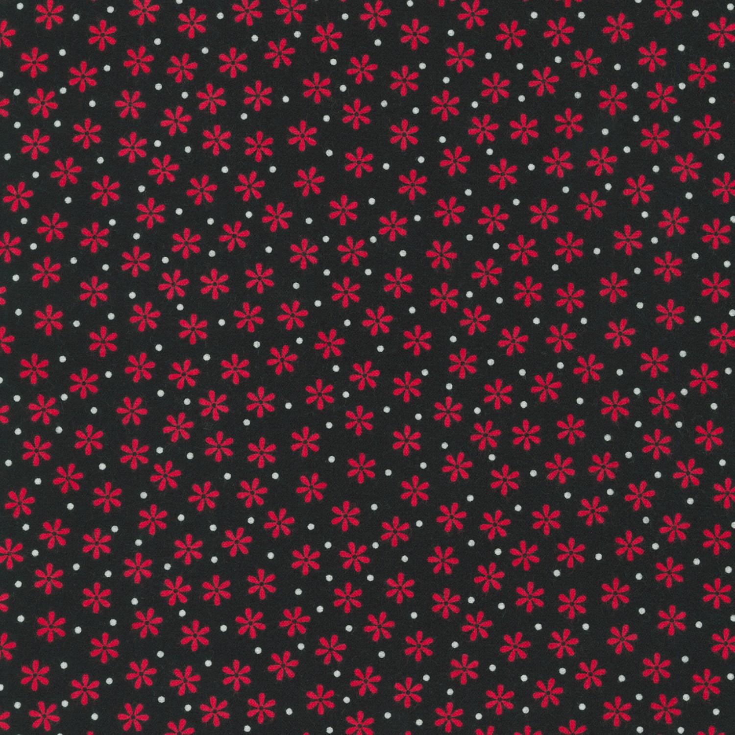 Cozy Cotton Flannel Floral - Black - 8978-2