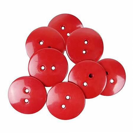 Crafting with Buttons Cranberry 22mm 2 Hole # 570000029