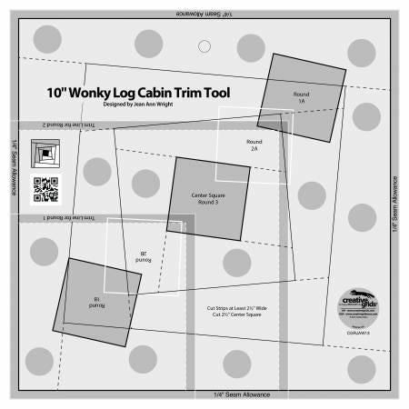 Creative Grids 10in Wonky Log Cabin Trim Tool # CGRJAW13