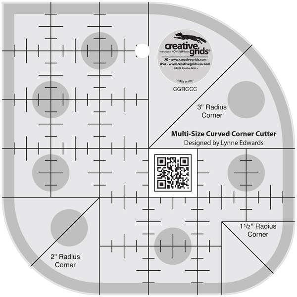 Creative Grid Curved Corner Cutter Ruler - CGRCCC SPECIAL ORDER