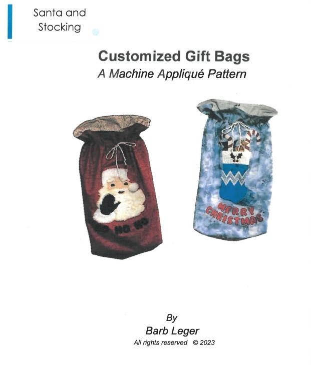 Customized Gift Bag - Santa & Stocking  Appliqué