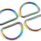 D-Rings - 1" - Iridescent Rainbow - 4 pack - EBDRG-25-IRI