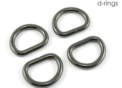 D-Rings - 3/4" - Gunmetal - 4 pack - THIN*DRNG18MM-GM/4