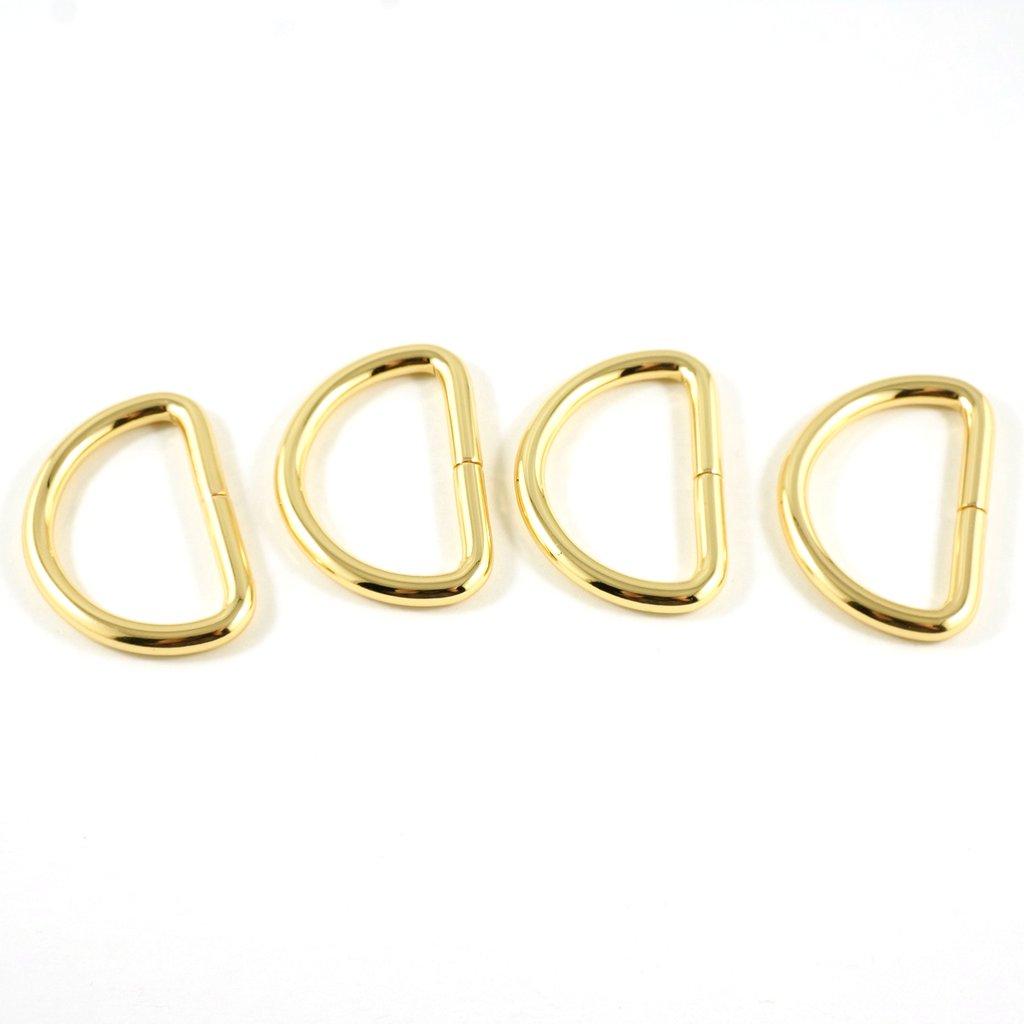 D Ring - 1" - 4 Pack - Gold - DRNG25MM-GO/4