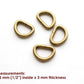 D Ring -Antiqui Brass 12mm (1/2") - EBDRG-12-AB