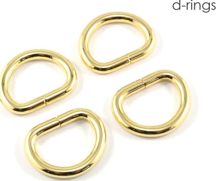 D Ring - Gold - 3/4" - $ Pack - THIN*DRN18mm-GO/4