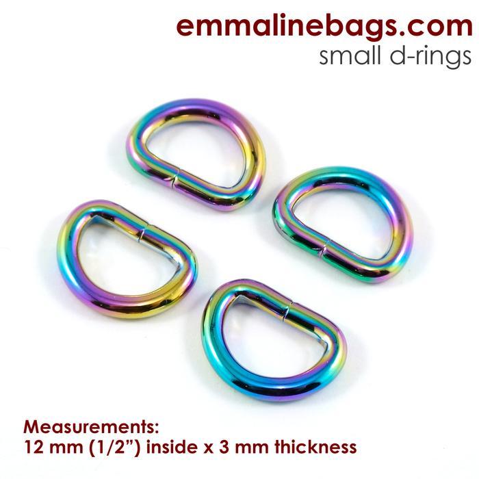D Ring - Rainbow 12mm (1/2") - DRING12MM-IRI/4