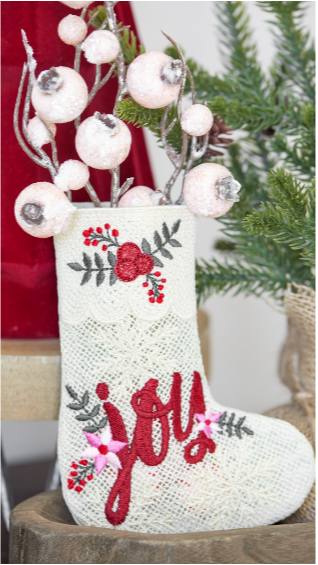 Digital Dealer Exclusiive November - Christmas Joy Lace Gift Stocking