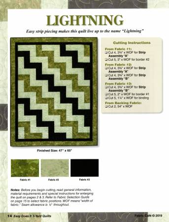 Easy Does It 3-Yard Quilts Pattern Book - FC031950